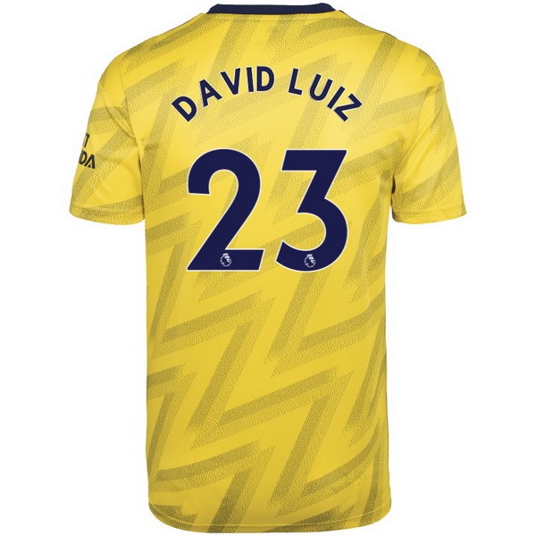 Maillot Football Arsenal NO.23 David Luiz Exterieur 2019-20 Jaune
